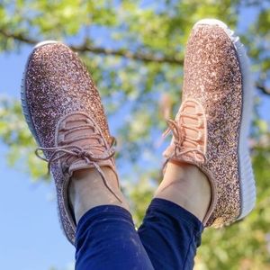 Rose Gold Glitter sneakers